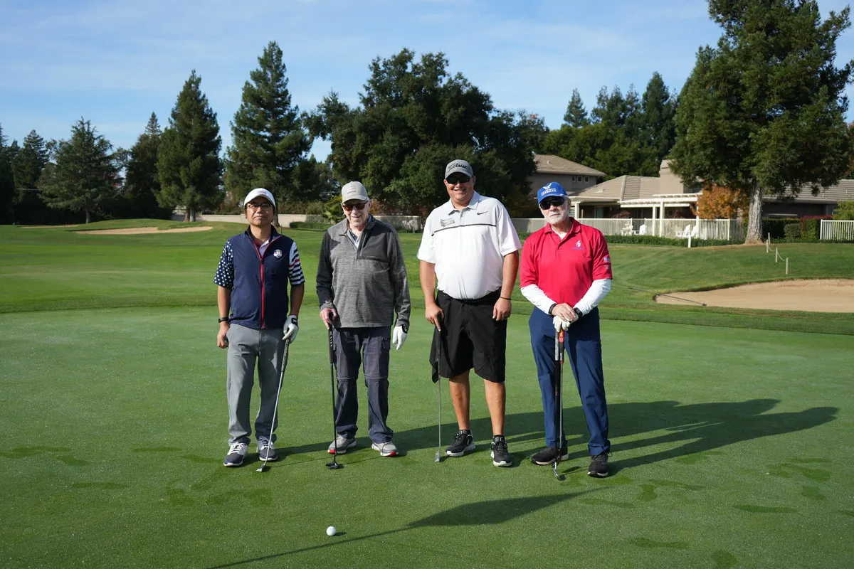 A foursome on the fairway at Valley Hi